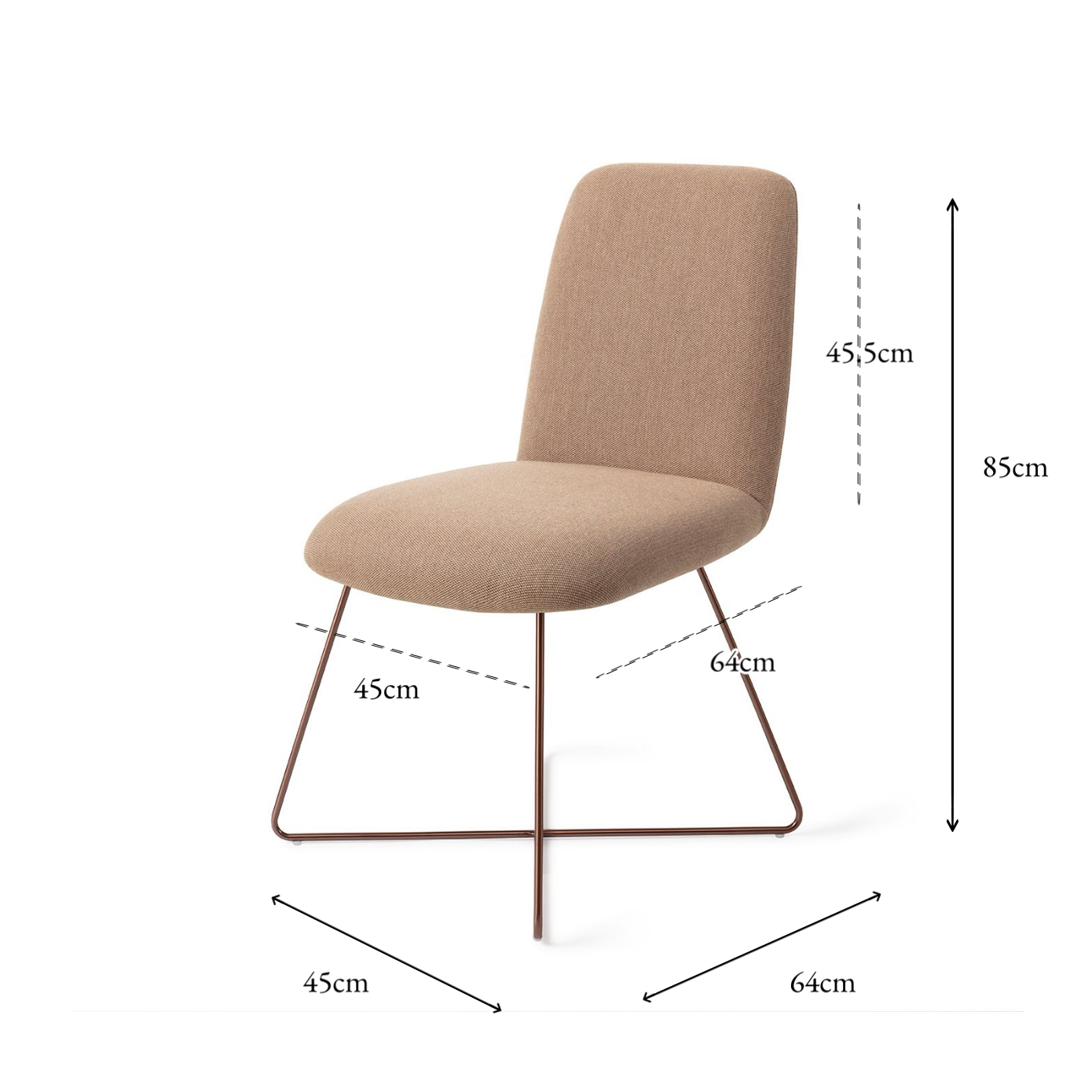 Taiwa Dining Chair Whisper Wheat Cross Rose