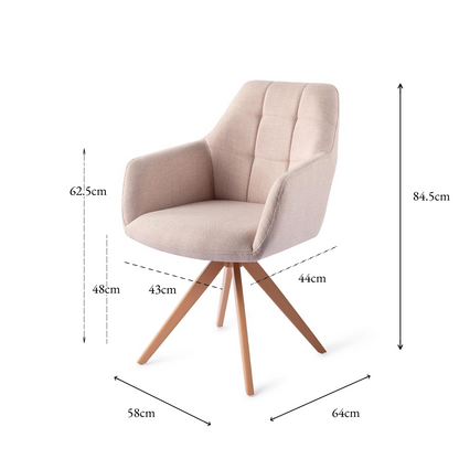 Noto Dining Chair Petal Pink Turn Peach