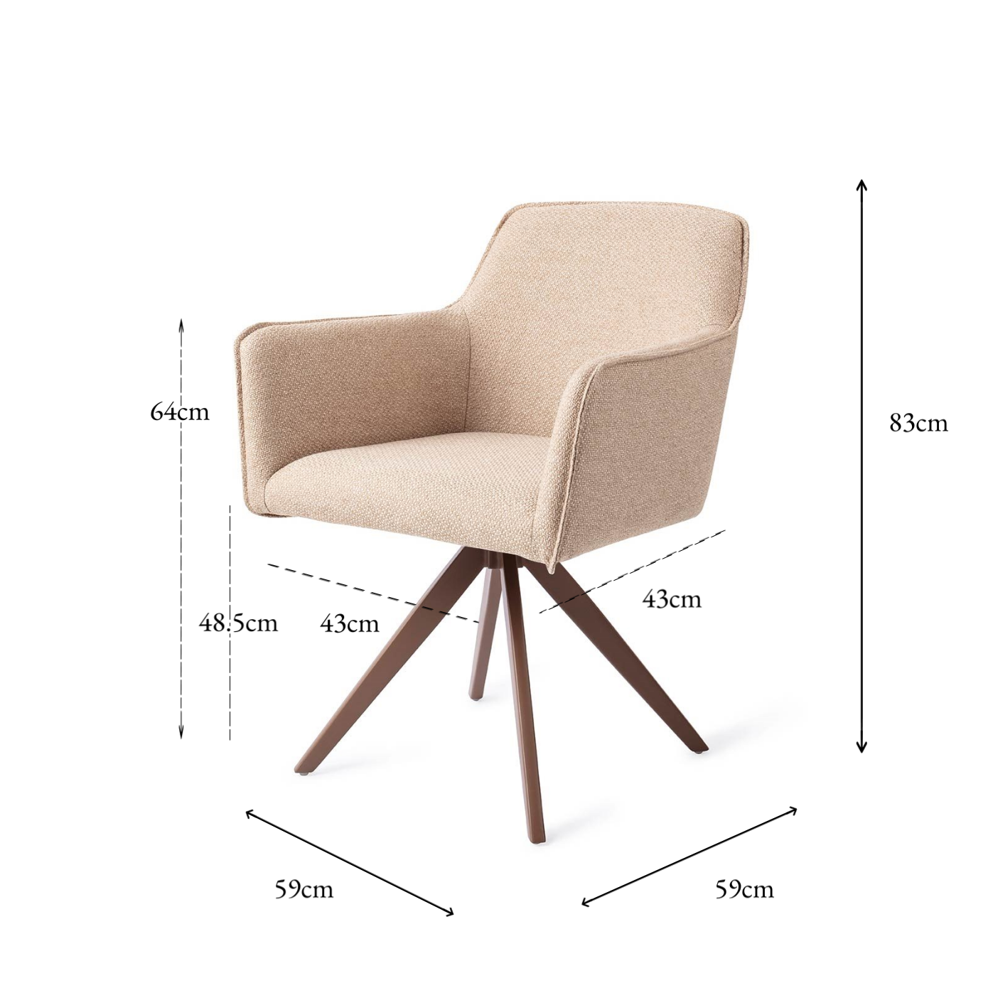 Hofu Dining Chair Wild Walnut Turn Brown