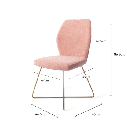 Ikata Dining Chair Anemone Cross Gold