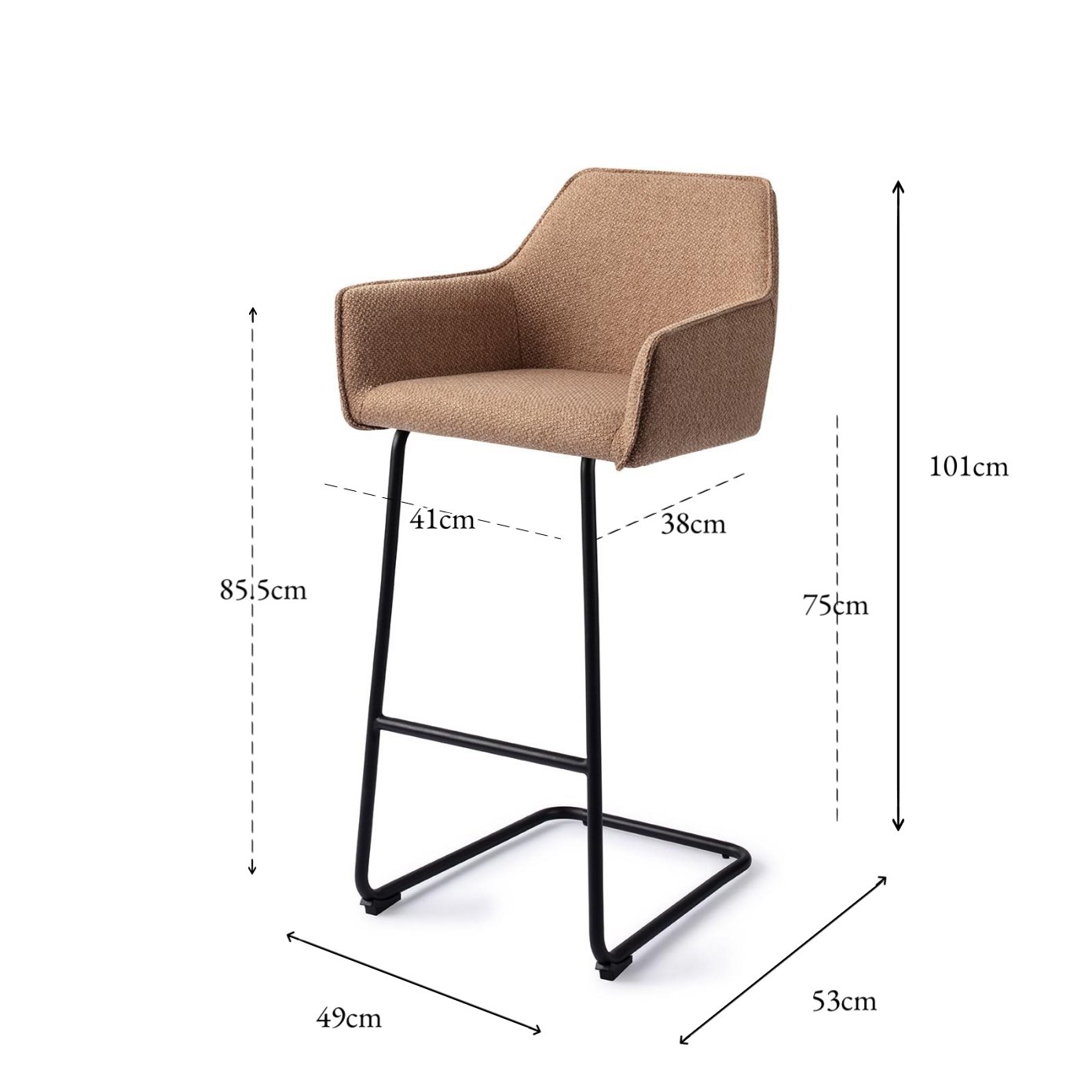 Hofu Bar Chair French Toast Arch Bar (75 cm)