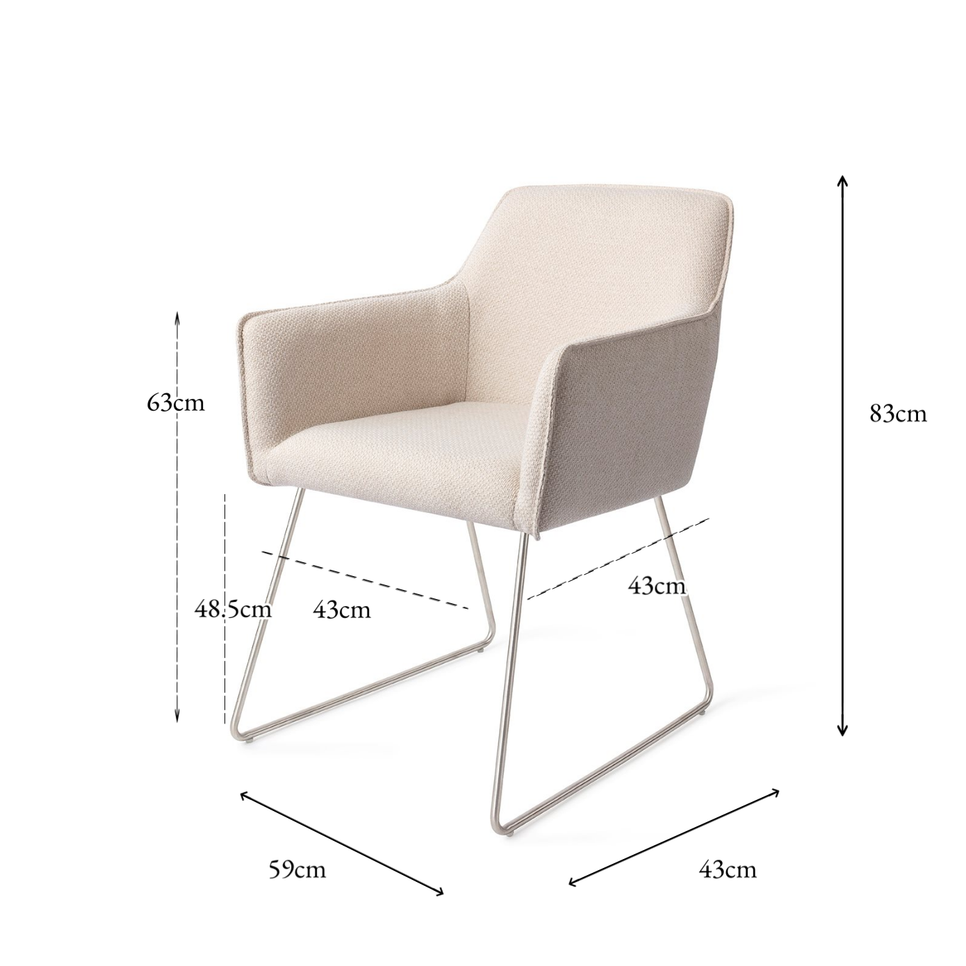 Hofu Dining Chair Enoki Slide Steel