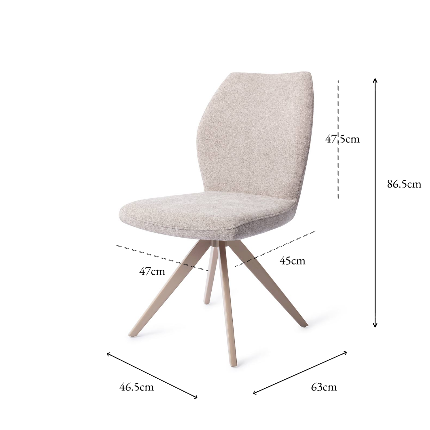 Ikata Dining Chair Pretty Plaster Turn Beige