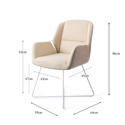 Myoko Dining Chair Sandy Hill Cross White