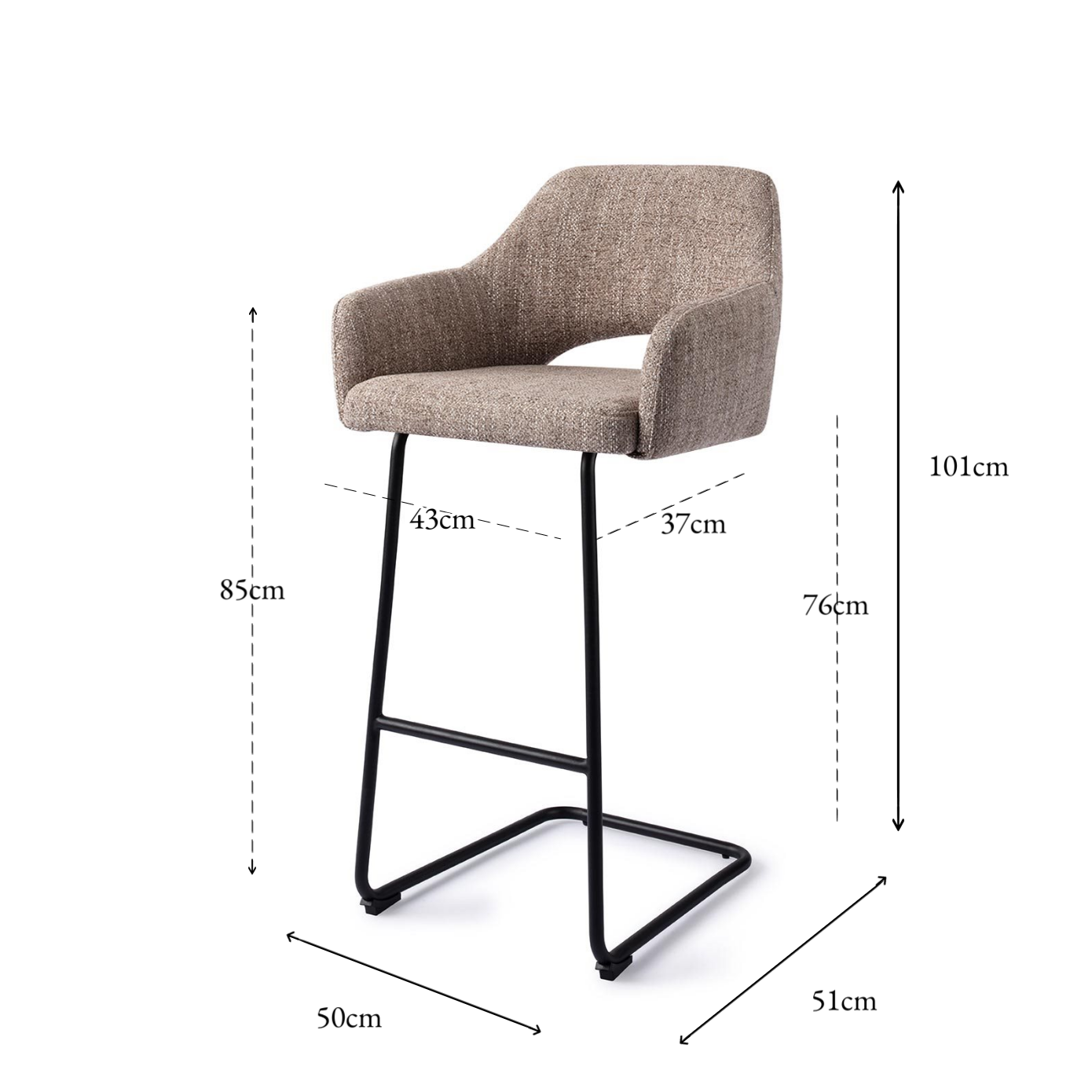 Yanai Bar Chair Biscuit Beach Arch Bar (75 cm)