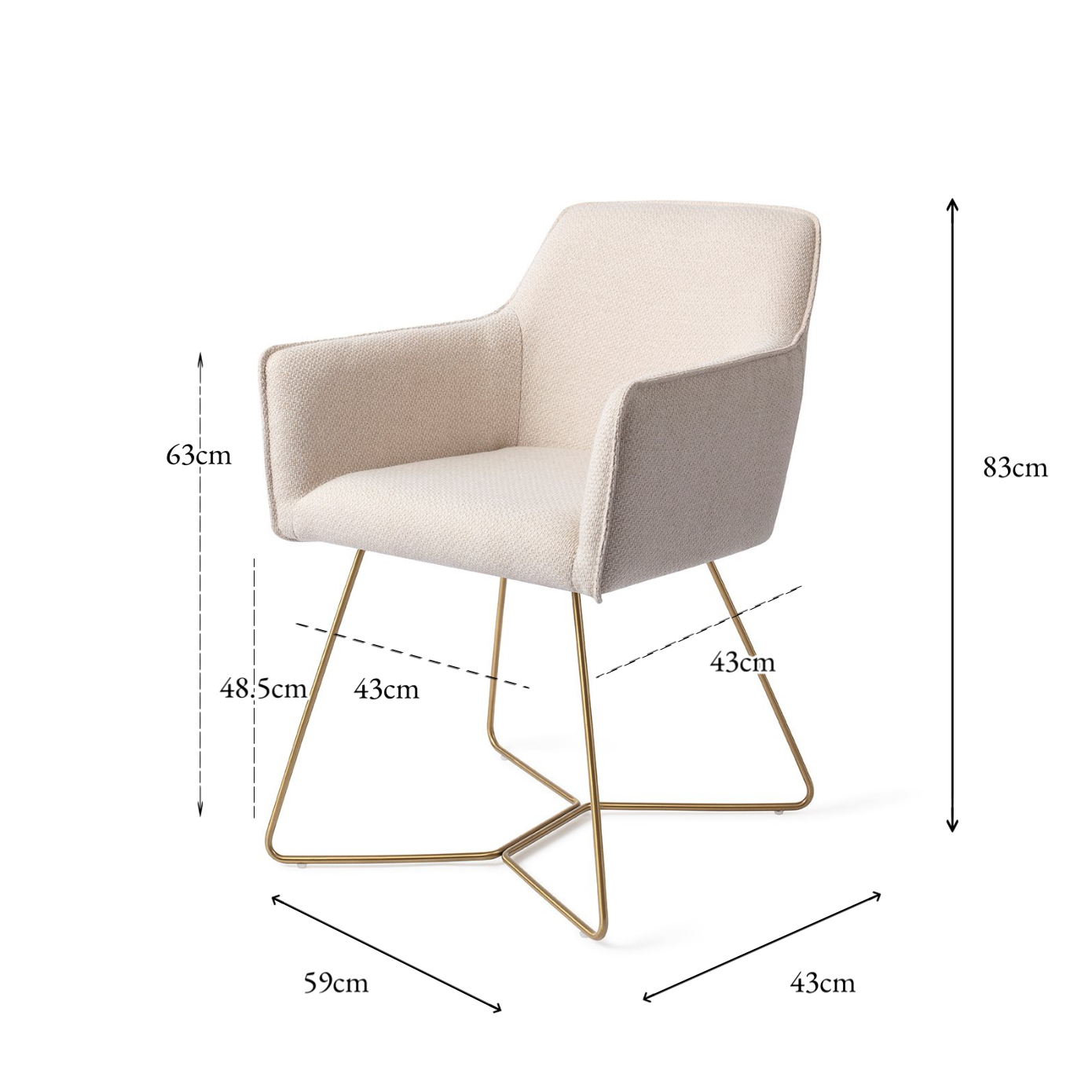 Hofu Dining Chair Enoki Beehive Gold