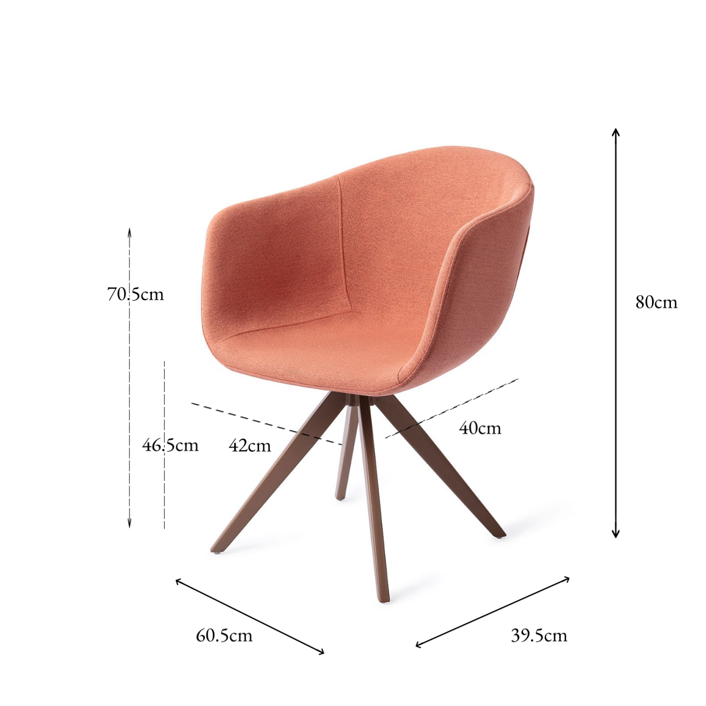 Yuni Dining Chair Coral Crush Turn Brown