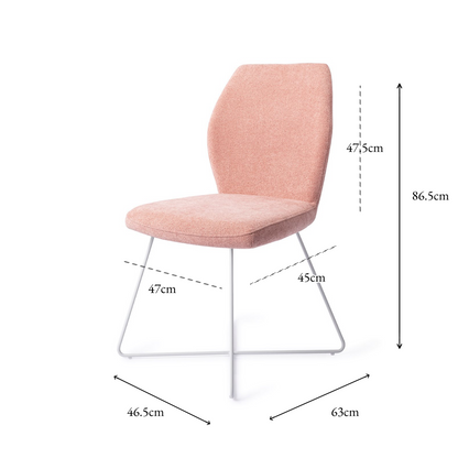 Ikata Dining Chair Anemone Cross White