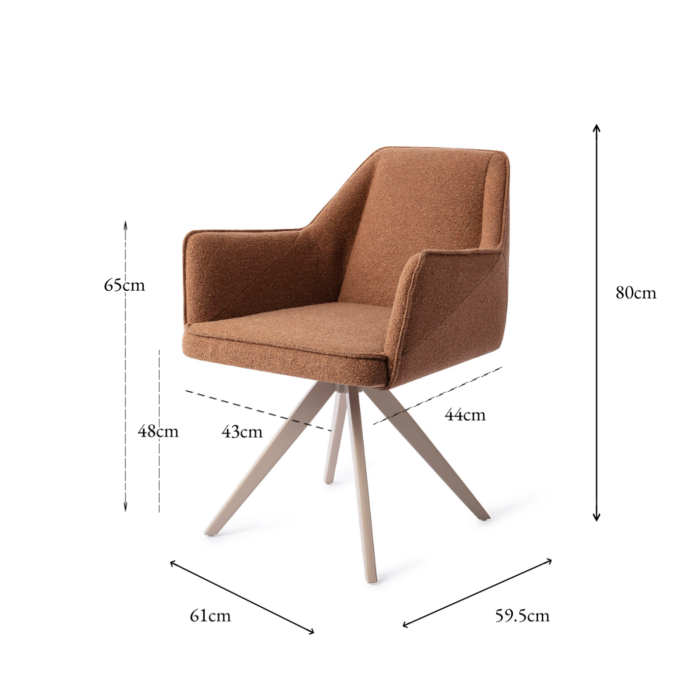 Tome Dining Chair Cinnamon Bun Turn Beige