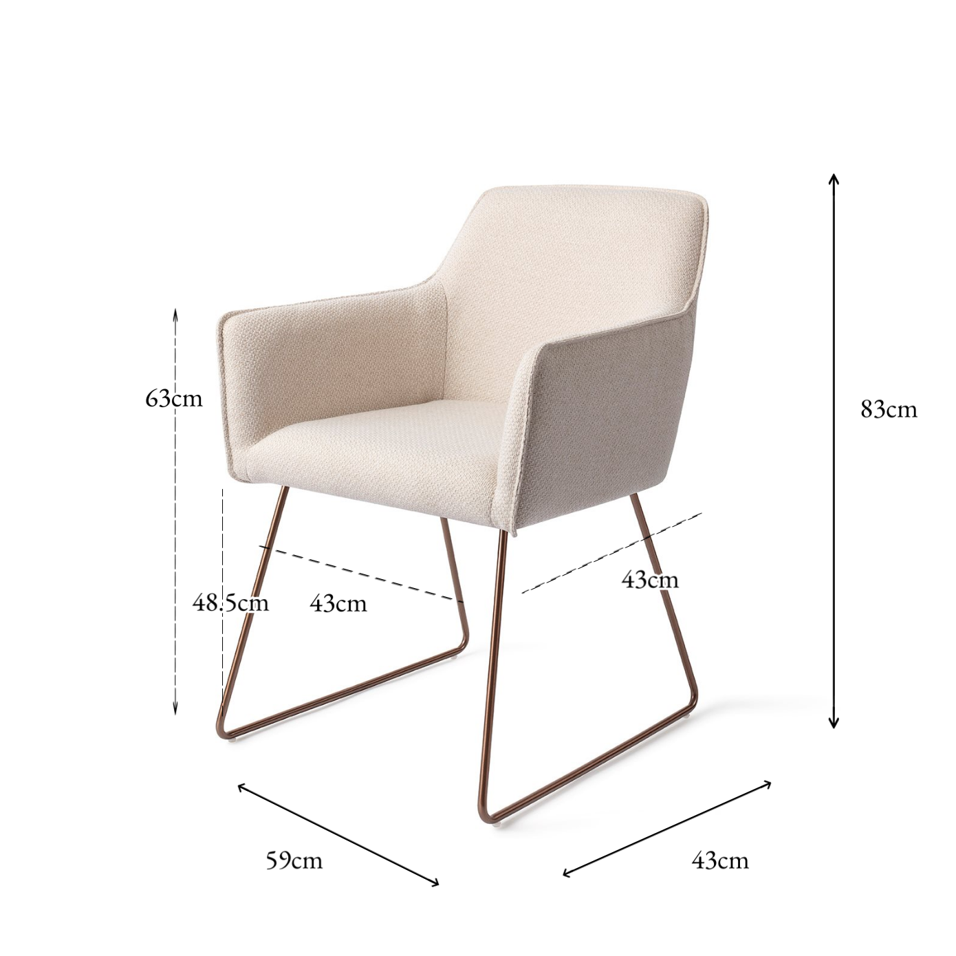 Hofu Dining Chair Enoki Slide Rose