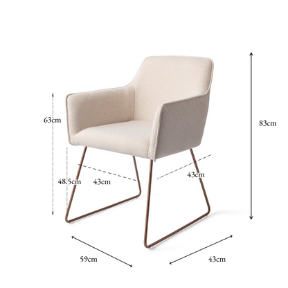 Hofu Dining Chair Enoki Slide Rose