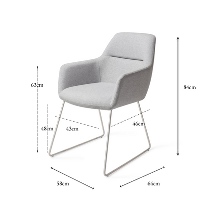 Kinko Dining Chair Cloud Slide Steel