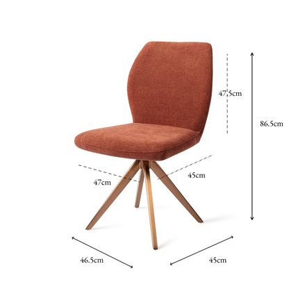 Ikata Dining Chair Cosy Copper Turn Rose