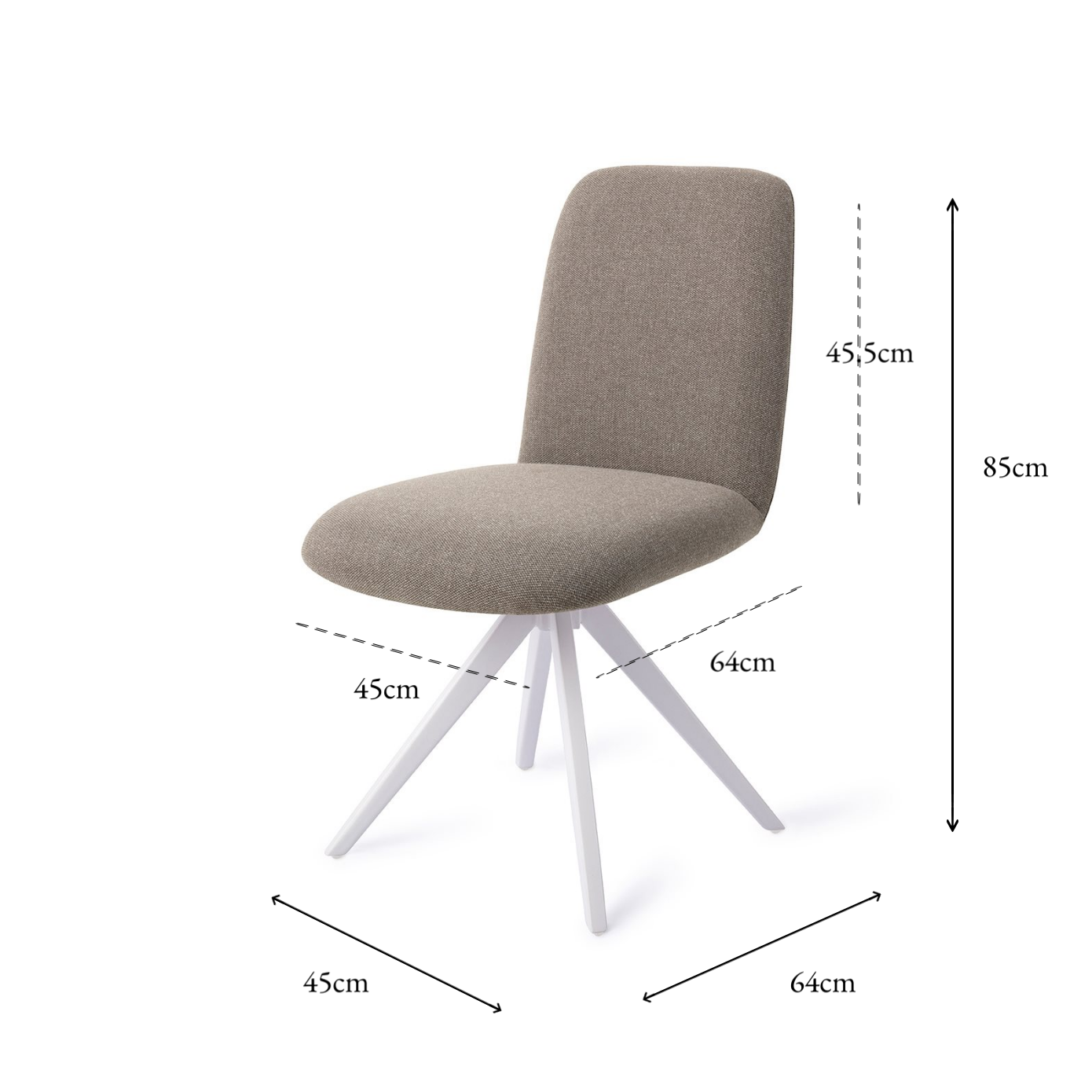 Taiwa Dining Chair Foggy Fusion Turn White