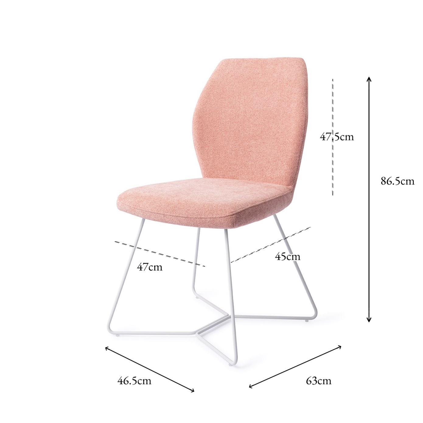 Ikata Dining Chair Anemone Beehive White