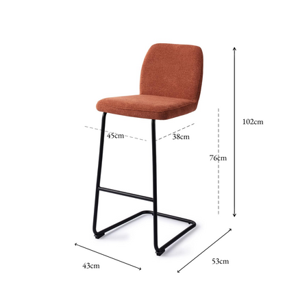 Ikata Bar Chair Cosy Copper Arch Bar (75 cm)