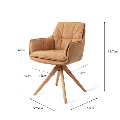 Akune Dining Chair Sunbaked Revolve Natural