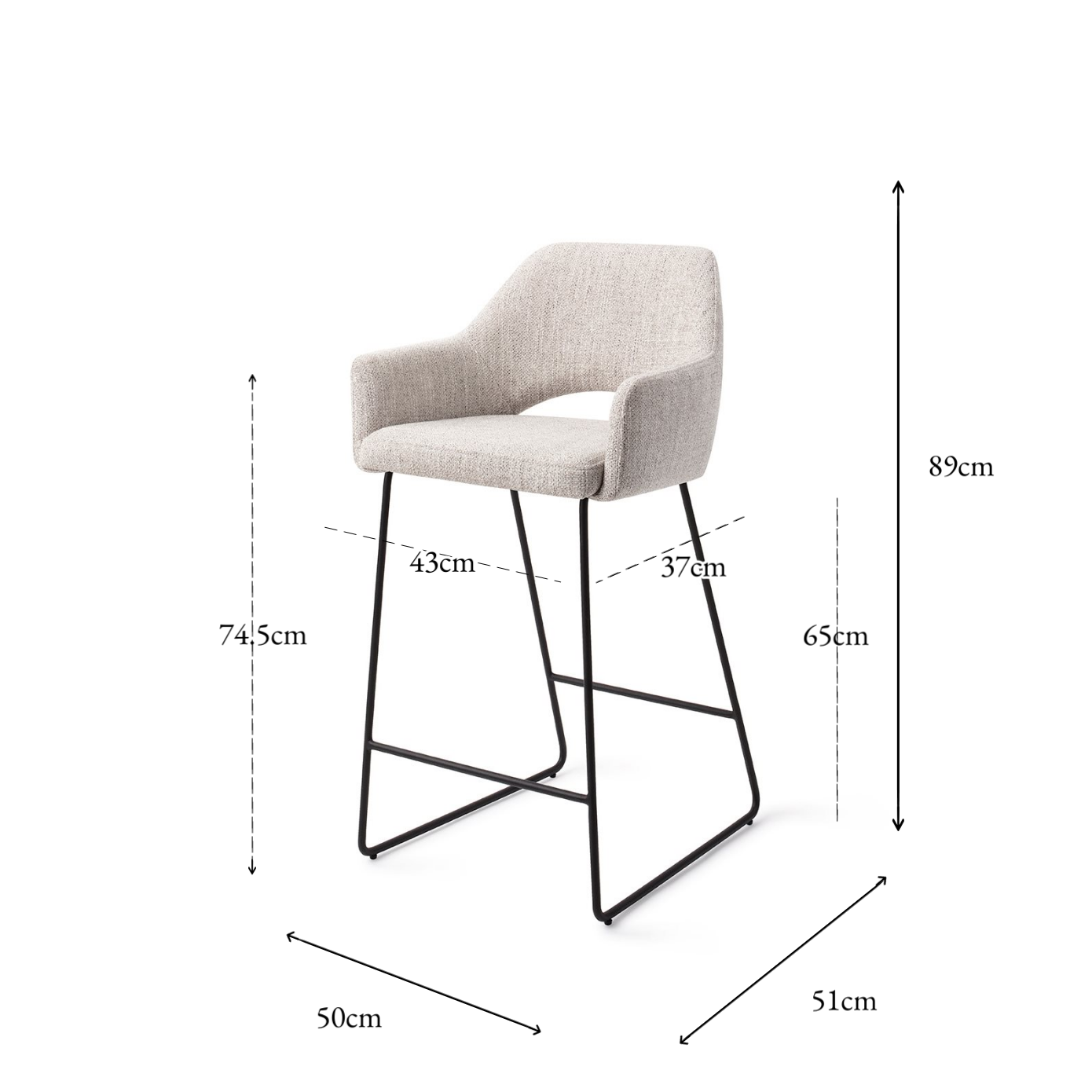 Yanai Bar Chair Pigeon Slide Counter (65 cm)