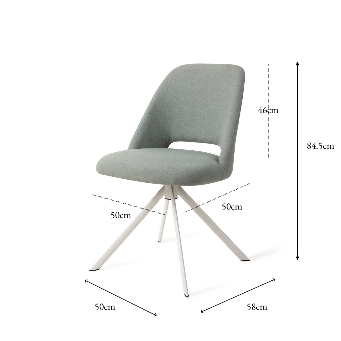 Sasue Dining Chair Sure Azure Revolve White