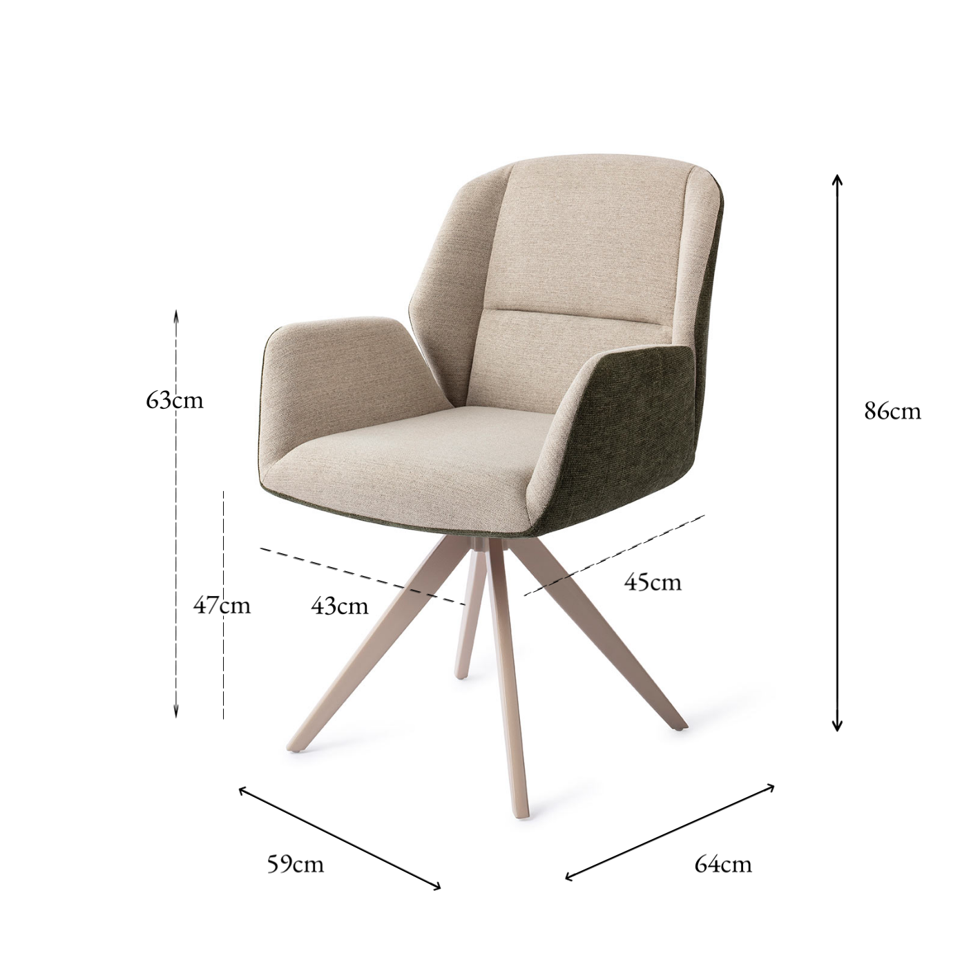 Myoko Dining Chair Popeye Turn Beige