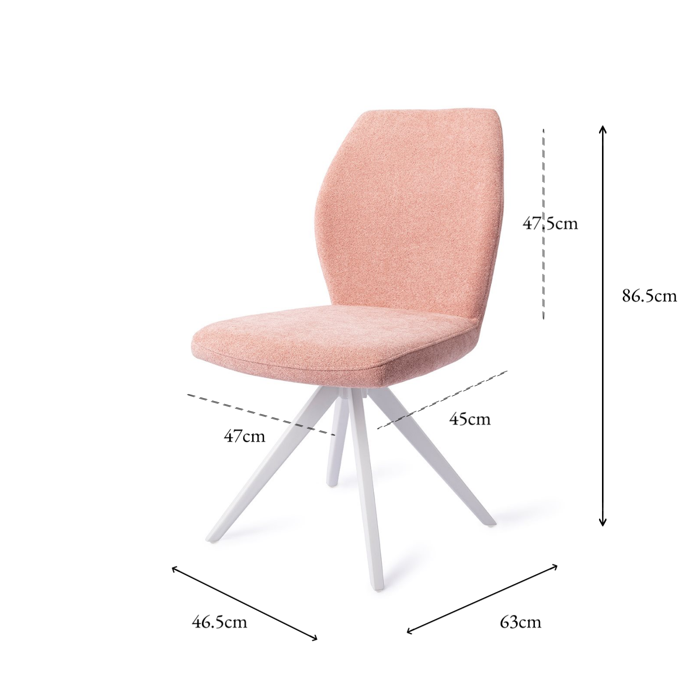 Ikata Dining Chair Anemone Turn White