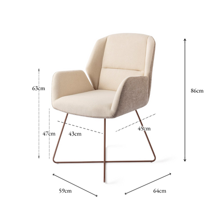 Myoko Dining Chair Sandy Hill Cross Rose