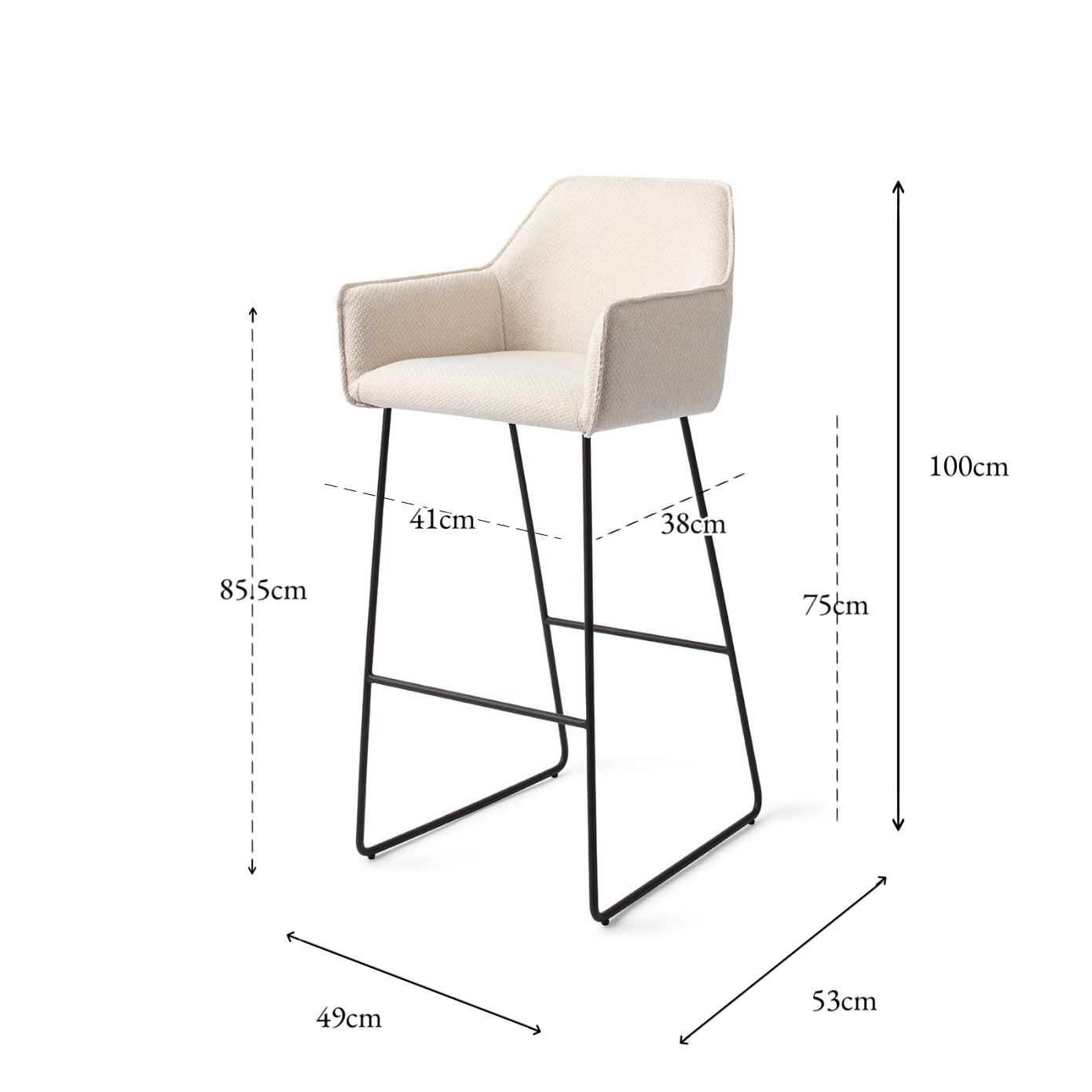 Hofu Bar Chair Enoki Slide Bar (75 cm)