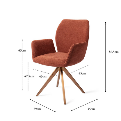 Misaki Dining Chair Cosy Copper Turn Rose