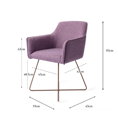 Hofu Dining Chair Violet Daisy Cross Rose