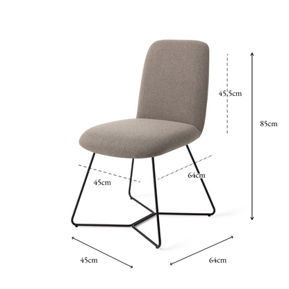 Taiwa Dining Chair Foggy Fusion Beehive Black