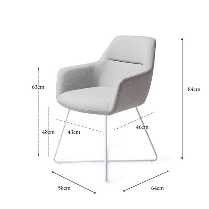 Kinko Dining Chair Cloud Cross White