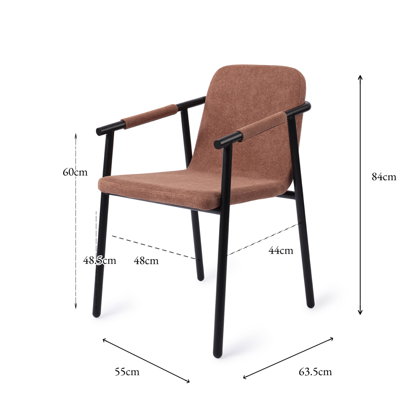 Kochi Dining Chair Brilliant Brick