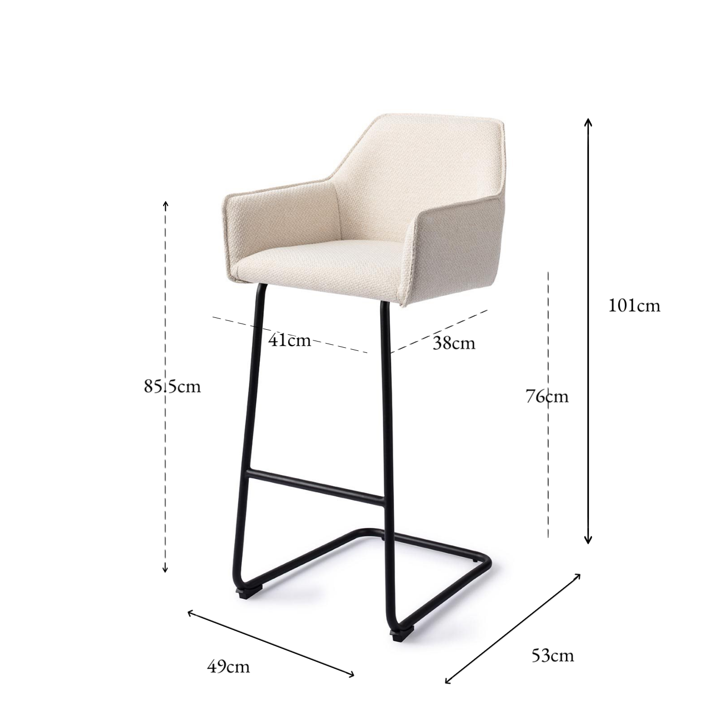 Hofu Bar Chair Enoki Arch Bar (75 cm)