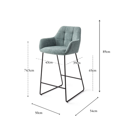 Noto Bar Chair Real Teal Slide Counter (65 cm)